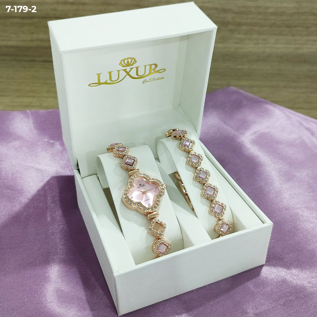 7-179-2 Luxur Oro Rosa + Pulsera Estuche